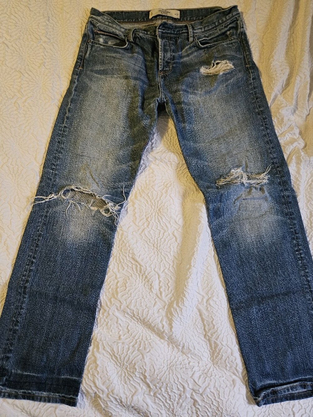 Abercrombie & Fitch Distressed Blue Jeans